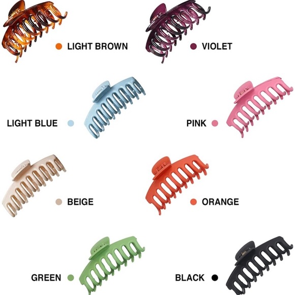 8 Brand New Large Claw Clips - Picture 3 of 5